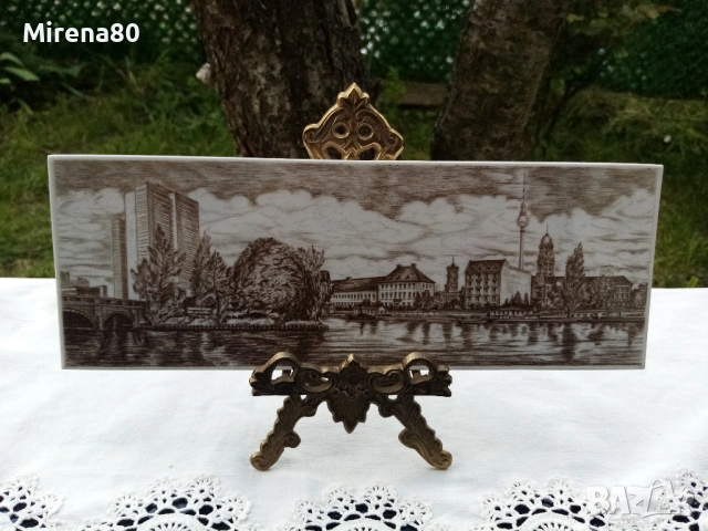 * Meissen * - порцеланова плочка на Берлин - нова !, снимка 2 - Антикварни и старинни предмети - 54415995