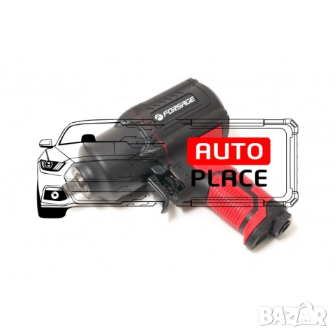 Пневматичен гайковерт с къс шпиндел 1450 Nм 1/2″ с вложки и куфар Forsage, снимка 5 - Други инструменти - 54048529