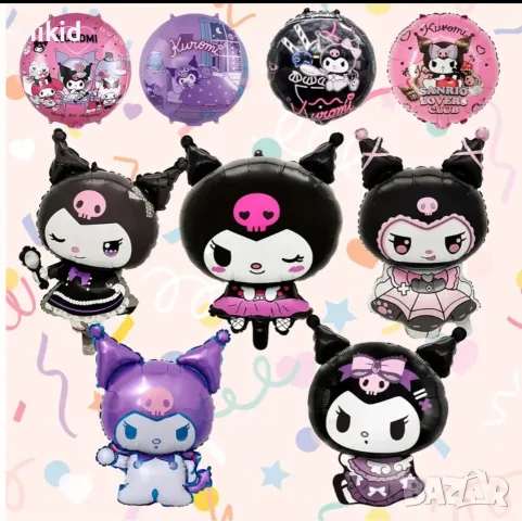 10 вида Hello Kitty Кити Melody Kuromi Cinnamoroll Sanrio балон фолио фолиев хелий или въздух парти, снимка 6 - Други - 55335785