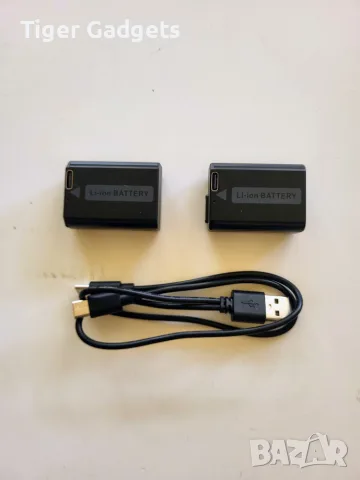 Комплект 2 батерии ENEGON NP-FW50 1500mAh с USB-C зареждане за Sony Alpha, NEX и ZV-E10, снимка 6 - Батерии, зарядни - 55595034