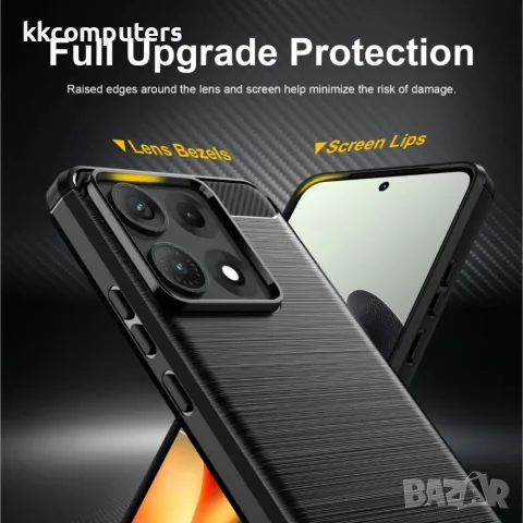 За Motorola Edge 70 Max 5G Carbon Fiber Brushed TPU Калъф със Скрийн Протектор – 3 цвята, снимка 5 - Калъфи, кейсове - 55525612