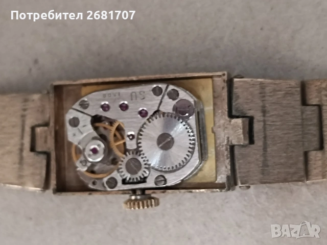 позлатен часовник Луч, снимка 4 - Дамски - 54979447