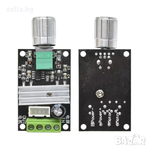 PWM DC контролер за мотор 6V 12V 24V 3A – Регулатор на скоростта с бутон за реверс 10443, снимка 7 - Друга електроника - 54703125