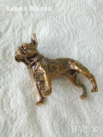 Бронзова фигурка на френски булдог 45010, снимка 2 - Колекции - 54172968