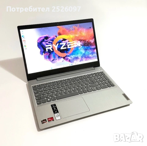 Lenovo IdeaPad 3/15,6” FHS/Ryzen 5 3500U/512GN NVMe/8GB DDR4, снимка 3 - Лаптопи за работа - 54541416