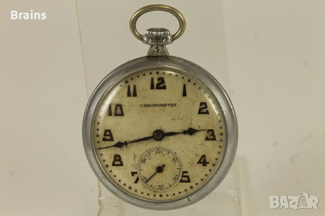 Стар Швейцарски Джобен Часовник Chronometre, снимка 2 - Джобни - 54778080