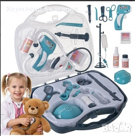 Лекарски комплект в докторска чанта 13в1