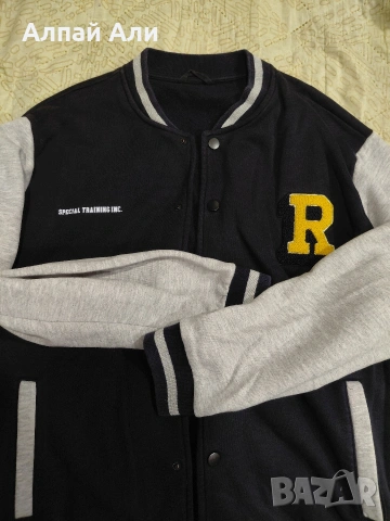Varsity Jacket (Letterman Jacket) Преходно яке тъмно синьо/ сиво