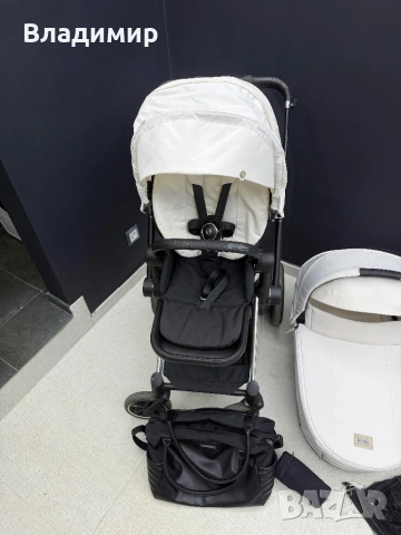 Бебешка количка Cybex E-Priam4 Platinum Chrome Combi, снимка 2 - За бебешки колички - 54731557