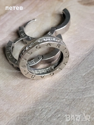 Bvlgari. сребърен пръстен. сребърни обици., снимка 6 - Антикварни и старинни предмети - 54698574