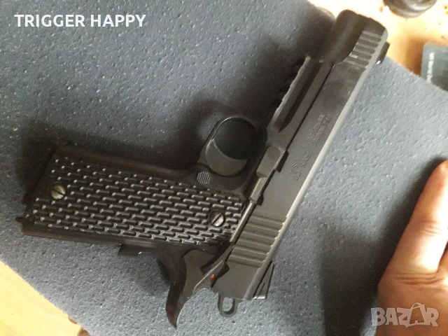 Метален Airsoft пистолет Browning 1911 ,Spring Type , снимка 2 - Въздушно оръжие - 54822253
