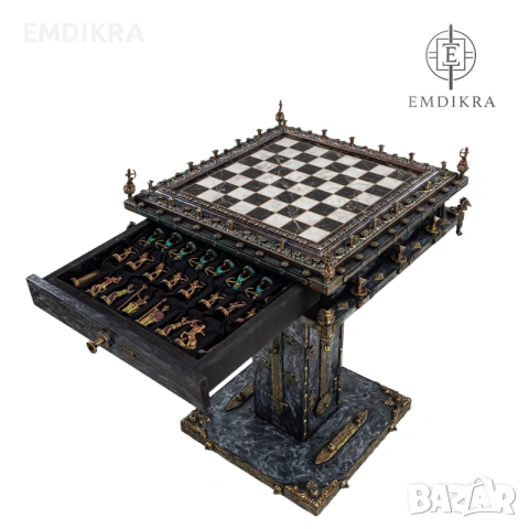 Маса за шах RELIC - Pedestal, снимка 4 - Шах и табла - 54901399