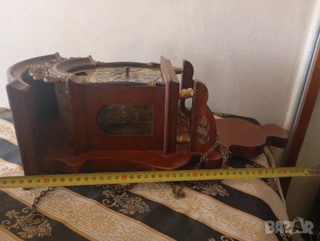 Стар стенен часовник, снимка 3 - Антикварни и старинни предмети - 53992694