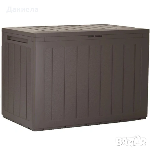 Градинска кутия за съхранение 190L – Кафява, заключваща се