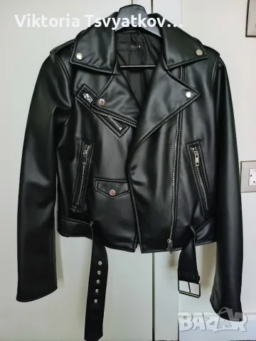 Нови палта Zara и кожено яке - перфектно състояние, снимка 8 - Палта, манта - 55619259