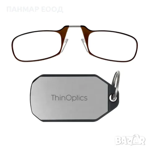 Компактни диоптрични очила ThinOptics със сребрист ключодържател, диоптри от +1.0 до +2.5, снимка 4 - Слънчеви и диоптрични очила - 55670728