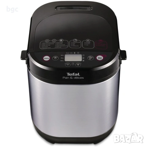  Хлебопекарна Tefal Pain & Délices PF240E38, 700 W, 1000 гр, 20 програми, Черна/Сребриста , снимка 5 - Хлебопекарни - 54287271