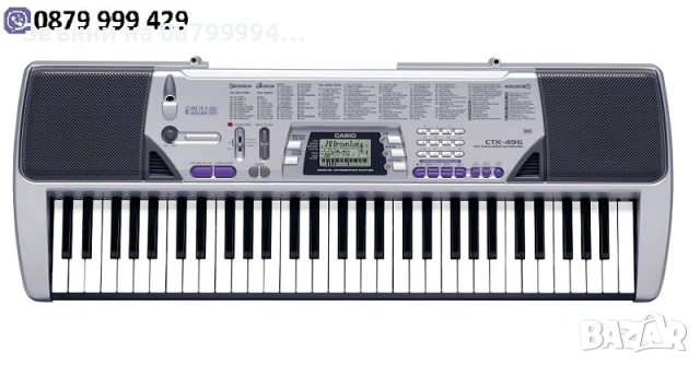 Синтезатор Casio ctk-496 midi-100 song bank & microphone mix
