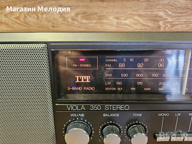 Радио ITT Viola 350 Stereo – Винтидж Дървена класика, Топъл аналогов звук, снимка 9 - Радиокасетофони, транзистори - 55022954