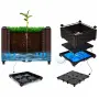 Модулна повдигната леха 120x40x22 см – За зеленчуци, билки и цветя, UV устойчива, кафява, снимка 4