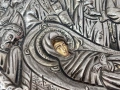 Стара Гръцка Релефна Сребърна Икона на Успение Богородично "Η ΚΟΙΜΗCΙC ΤΗC ΘΚΟΥ", снимка 15