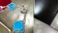 Van Cleef & Arpels VCA 5 Motifs Silver Blue Agate Clear Vintage Alhambra Дамска Гривна, снимка 3