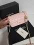 Chanel Flap Bag Gold logo Дамска Розова Чанта От Естествена Телешка Кожа Код Brand Luxury Fashion27, снимка 5