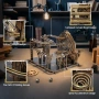 Нов Механичен 3D Дървен Пъзел 88 Части 6 Стоманени Топчета DIY Модел За Възрастни, снимка 2