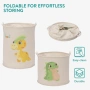 Кош за съхранение на играчки Navaris Green Dinosaur, комплект от 2 броя сгъваеми кошници за играчки , снимка 5