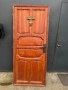 Входна врата за панелен апартамент от дива череша, снимка 1