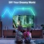 Умни LED стенни осветителни тела за гейминг, RGBIC LED светлинни ленти 3D, снимка 7