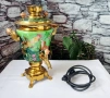 Руски комплект самовар, табла, чайниче, снимка 5
