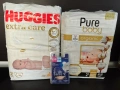 Памперси, Huggies и Pure baby 2 размер, снимка 1