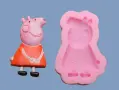 Пепа Пиг Джордж майка баща Peppa pig силиконов молд форма фондан шоколад гипс декор, снимка 3