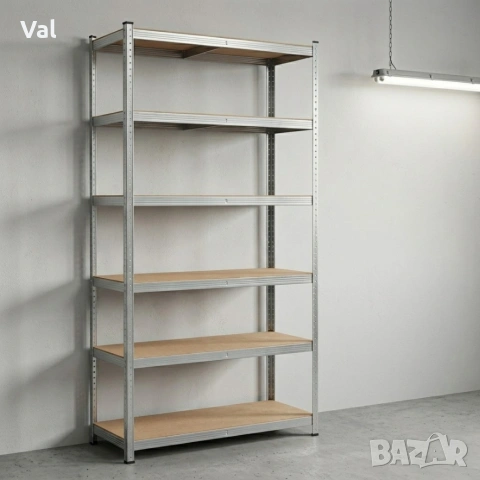 Професионален метален стелаж HÖGLER 222x110x50 см – 6 Рафта, до 1050 кг, регулируема височина