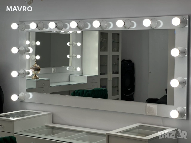 Огледала с LED Подсветка | Холивуд Огледала | Тоалетки | Mavro  Описание:, снимка 16 - Огледала - 54441835