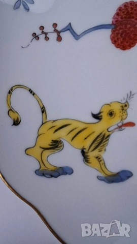 Meissen "Gelber Löwe" (Жълтият лъв) Чаша за кафе с подложна чинийка, снимка 8 - Чаши - 54808287
