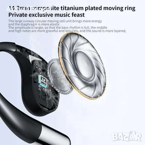 Безжични слушалки YYK-Q39 True Wireless с отворен дизайн, IP54 и шумопотискане, снимка 3 - Безжични слушалки - 55688637