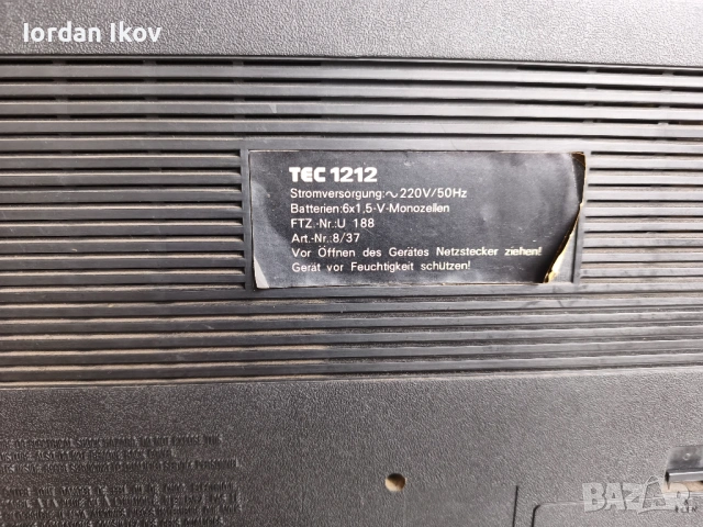 TEC (Tokyo Electric Company )1212, снимка 8 - Радиокасетофони, транзистори - 54883256