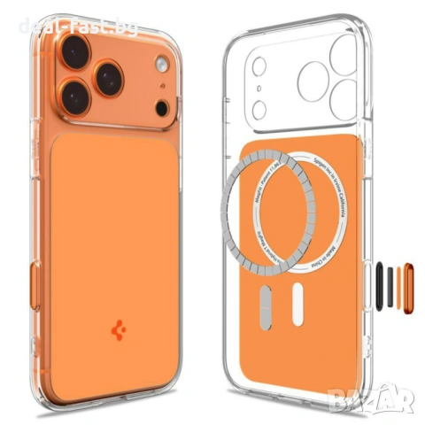Твърд калъф Spigen Ultra Hybrid T с MagSafe за iPhone 17 Pro / 17 Pro Max /Гланцово оранжев/Оригинал, снимка 2 - Калъфи, кейсове - 54402515