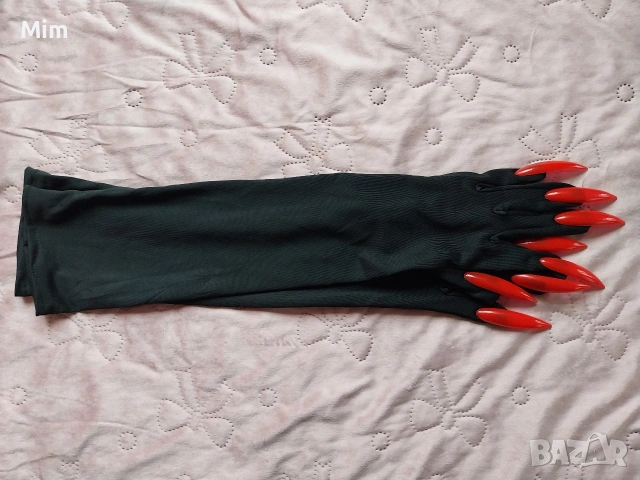 Дълги дамски ръкавици с маникюр , снимка 3 - Ръкавици - 54003038