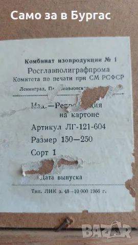 картина"сеч в гората" 1966, снимка 2 - Картини - 55351902