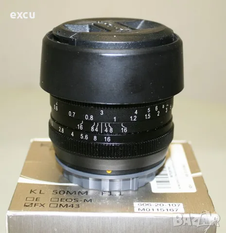 Боке монстър обектив Kamlan 50mm F/1.1 за Fujifilm X, снимка 3 - Обективи и филтри - 55665996