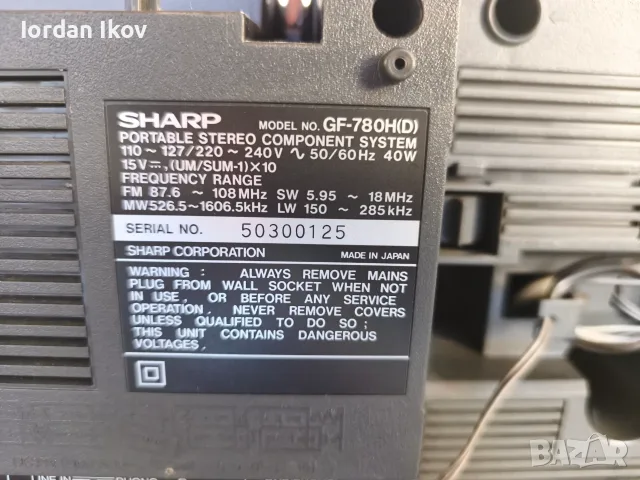 Sharp GF-780 топ , снимка 6 - Радиокасетофони, транзистори - 55694489