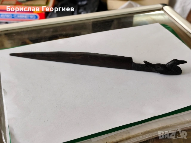 Дървен нож за писма абанос