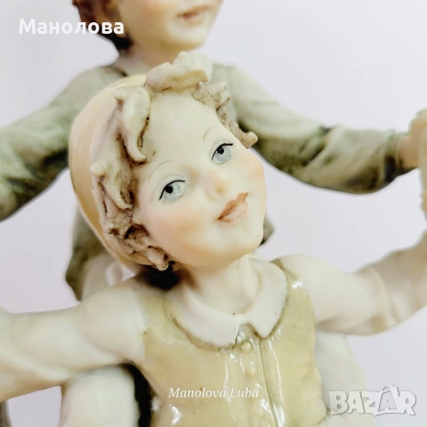 Голяма фигура Capodimonte подписана B. Merli., снимка 14 - Колекции - 55255791
