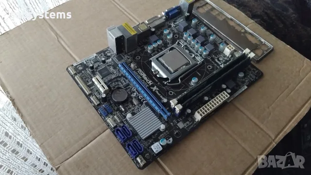Дънна платка ASRock H61M-DGS Socket LGA1155 CPU+FAN+RAM, снимка 5 - Дънни платки - 55341718