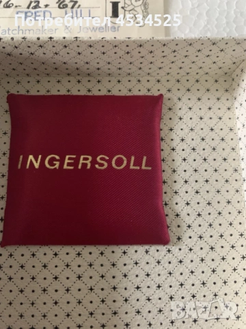 🕰️ Дамски часовник-висулка Ingersoll Pendant 3281 (1967 г.) с оригинални документи!, снимка 3 - Антикварни и старинни предмети - 54170790