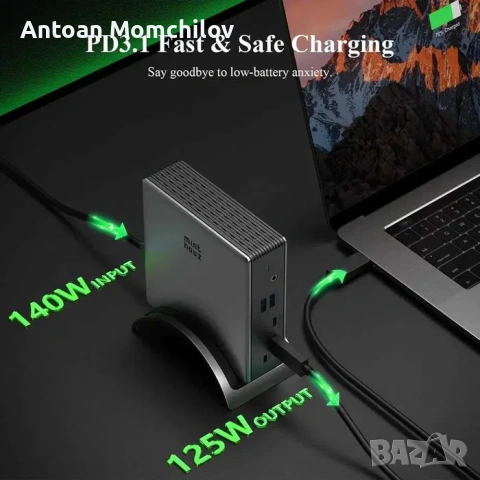 Докинг станция Minthouz MT-UMD27 Pro 9 в 1 140W, снимка 3 - Други - 54824024