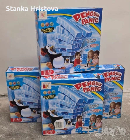 Детска игра за баланс Penguin Panic.